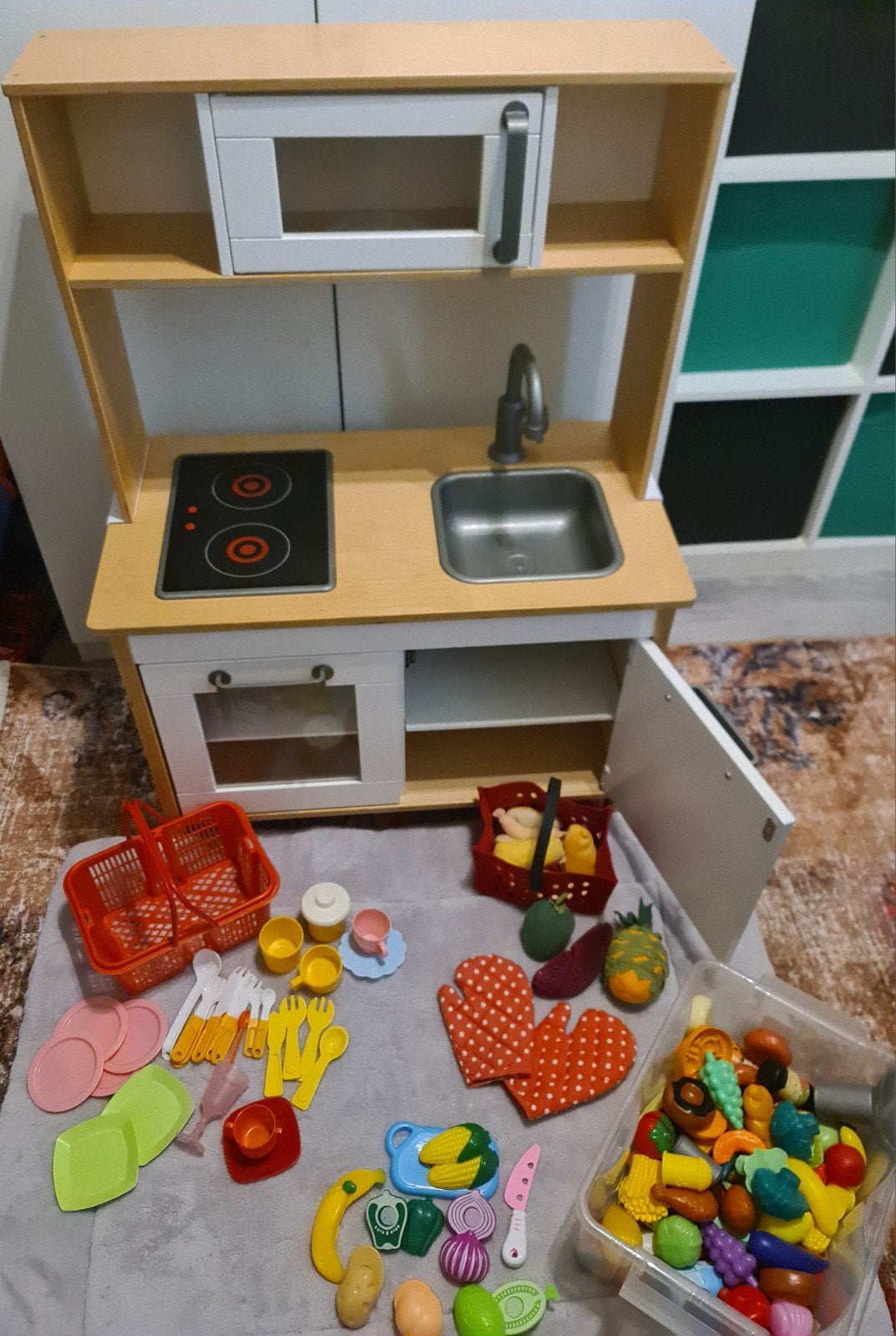Ikea houten speelkeuken met veel accessoires n speelgoedeten, Ophalen, Gebruikt, Hout, Speelkeuken-accessoire