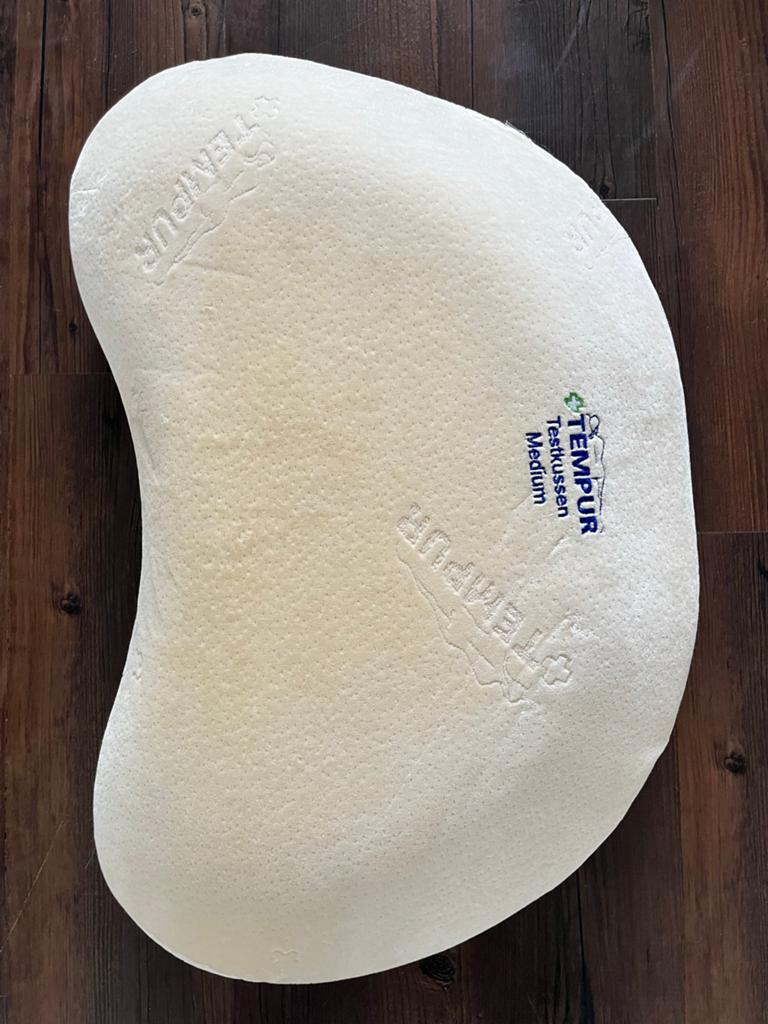 Tempur Sonata Testkussen Medium - Ergonomisch en Comfortabel, Ophalen of Verzenden, Zo goed als nieuw, Wit, Vierkant