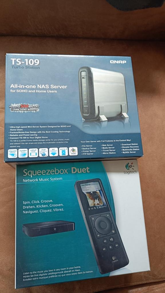 Logitech Squeezebox Duet & QNAP TS-109 NAS Server, Ophalen