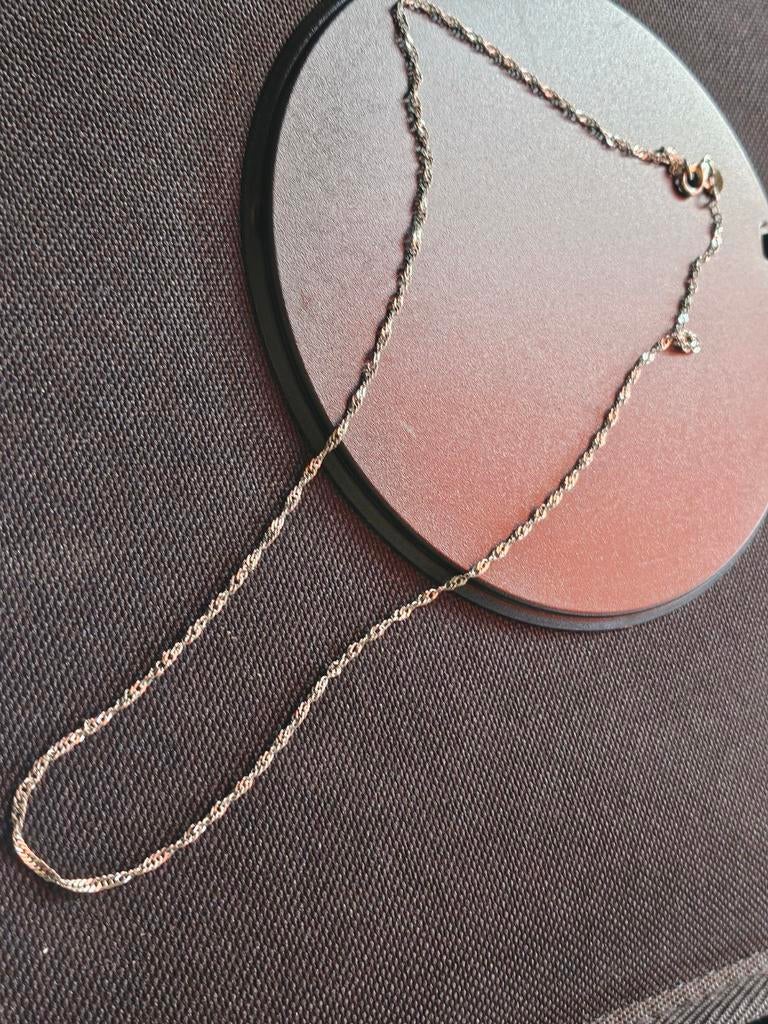 Zilveren 925 Ketting - 46 cm, Ophalen of Verzenden, Zo goed als nieuw, Zilver, Zilver