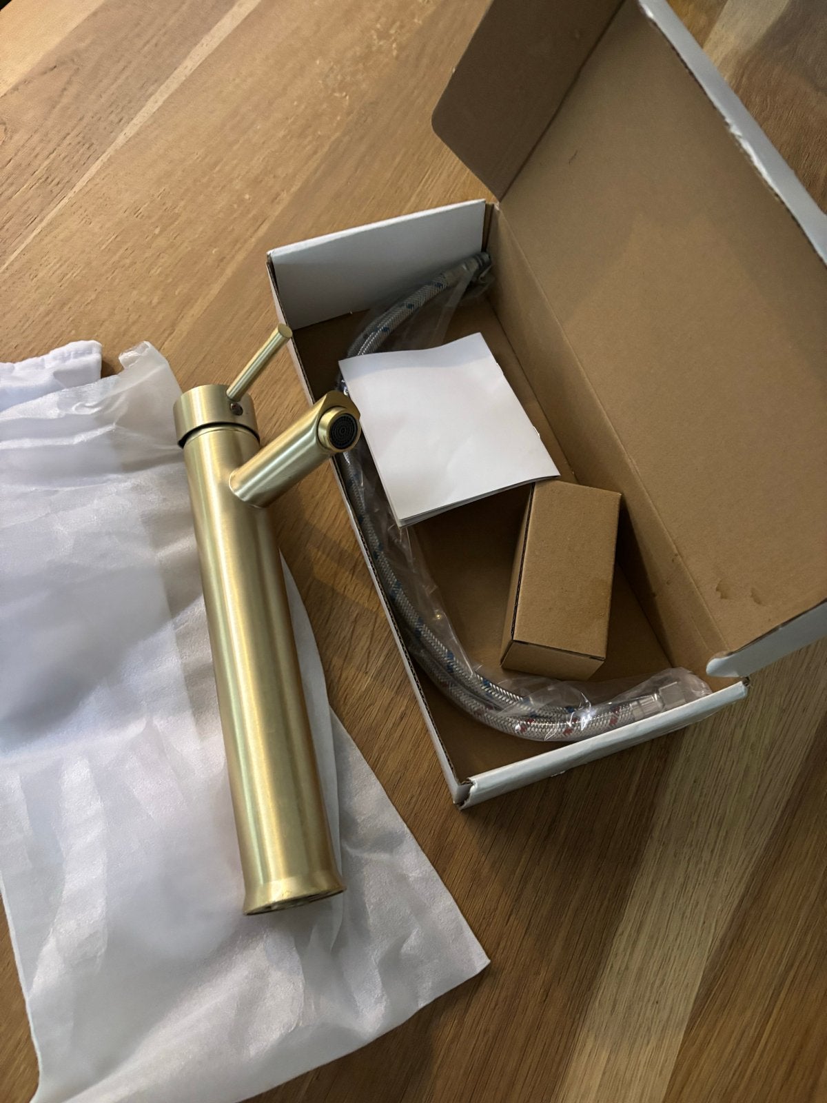 Wastafelkraan Saniclear Goud - Nieuw in doos, Ophalen of Verzenden, Nieuw, Kraan