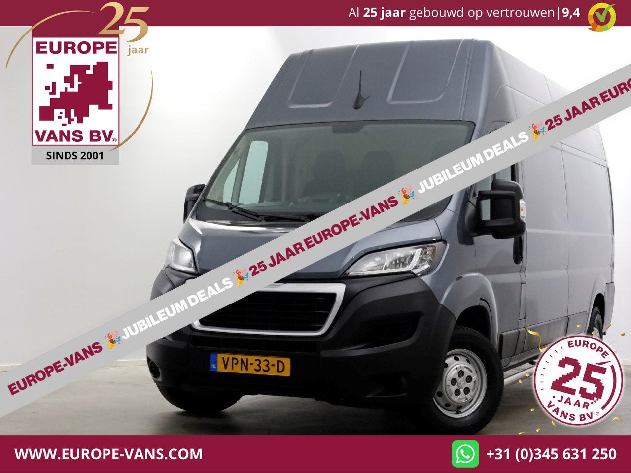 Peugeot Boxer 335 2.2 BlueHDi 140pk L3H3 Premium Airco/Camer, Voorwielaandrijving, 2005 kg, Gebruikt, Euro 6