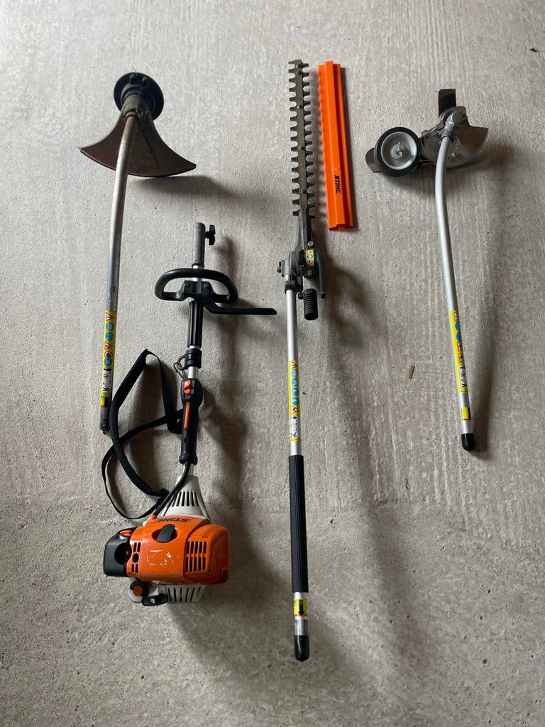 Stihl KM 100 combisysteem, Tuin en Terras, Hand-tuingereedschap, Gebruikt, Ophalen