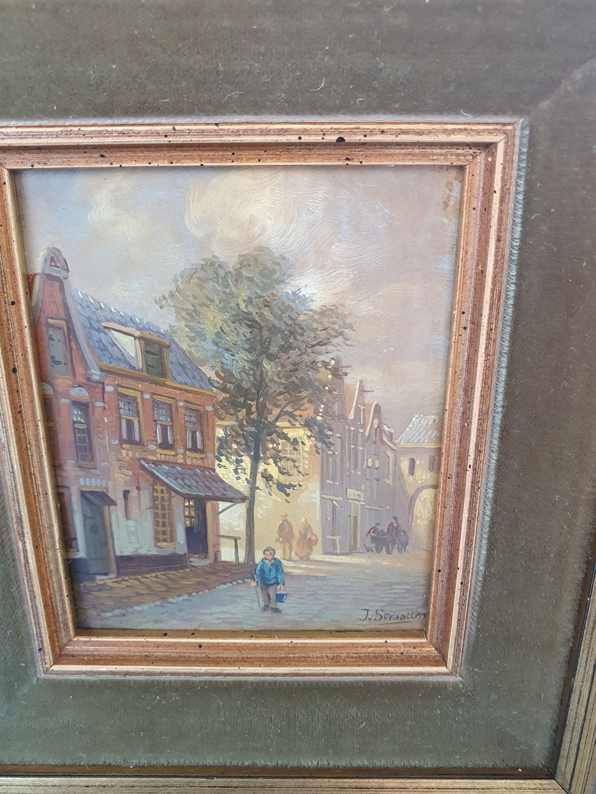 Oud Hollands tafereel van Jan Straaten, Ophalen of Verzenden