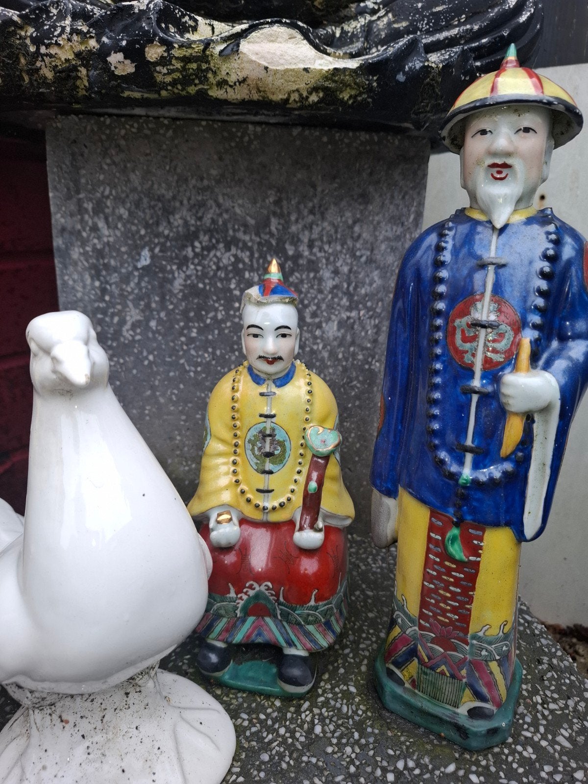 Set van 3 Chinese beeldjes - Keramiek, Ophalen of Verzenden, Zo goed als nieuw, Mens