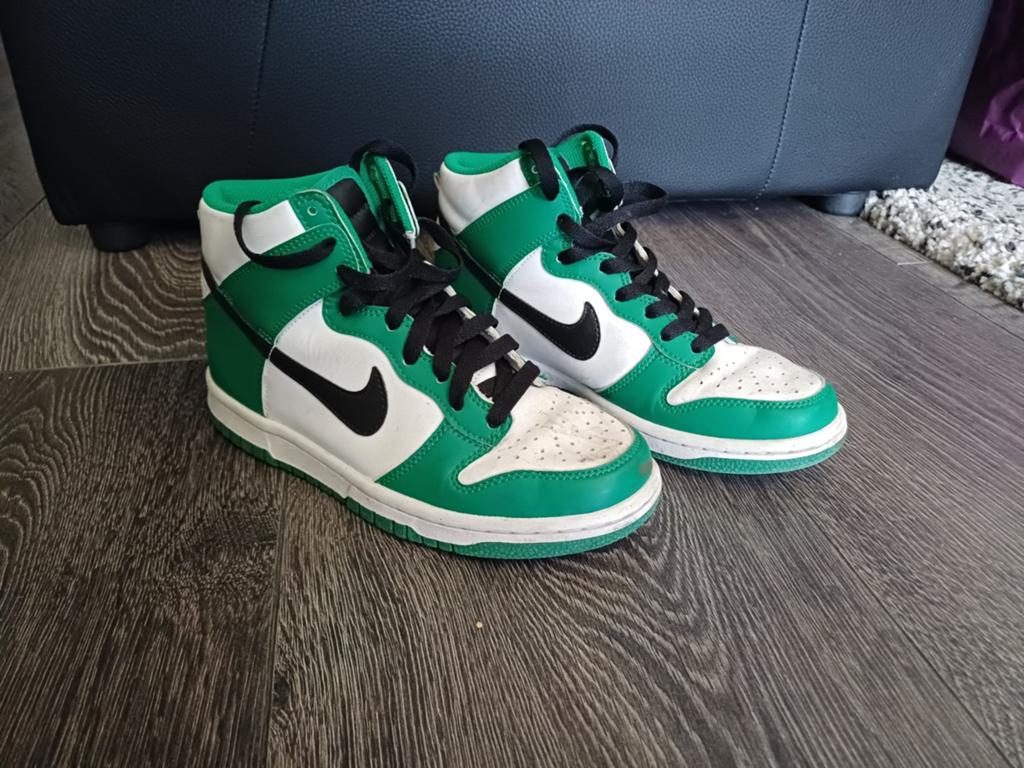 Nike Dunk High Sneakers Groen/Wit - Maat 36.5, Kleding | Dames, Schoenen, Nike, Ophalen of Verzenden, Sneakers of Gympen, Gedragen