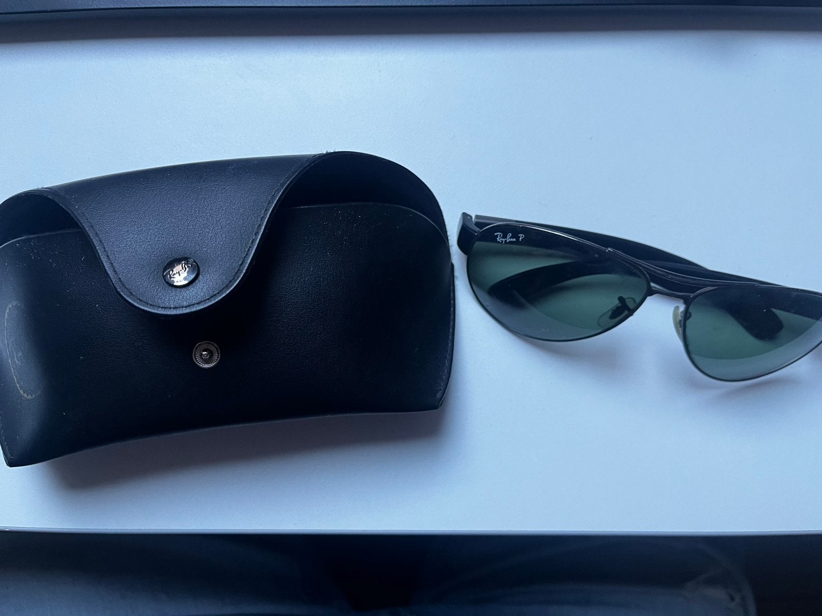 Ray Ban origineel gepolariseerde zonnebril, Gebruikt, Zonnebril, Zwart, Ophalen of Verzenden