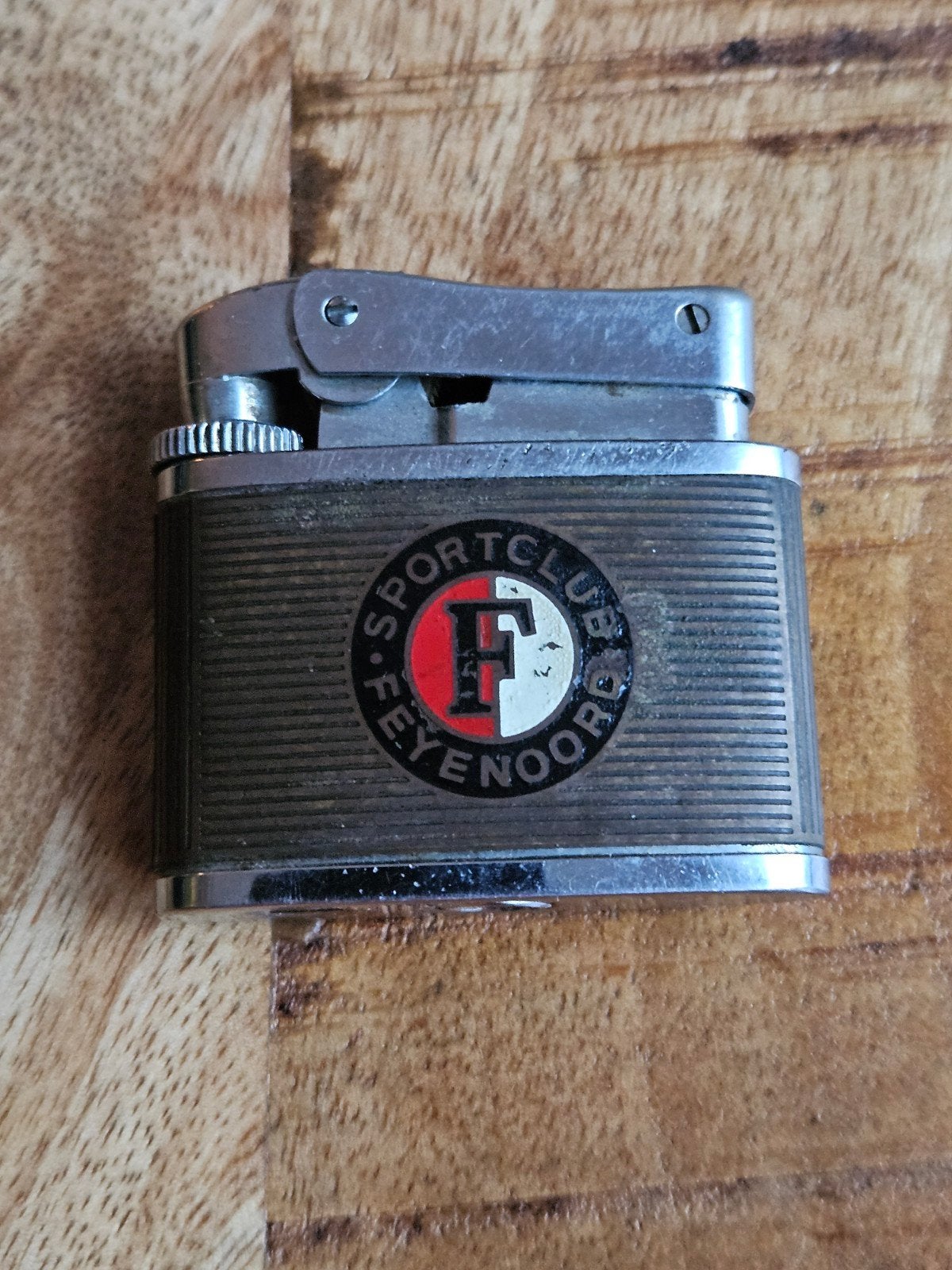 Vintage Franklin aansteker met Sportclub Feyenoord l, Verzamelen, Ophalen of Verzenden, Gebruikt, Aansteker