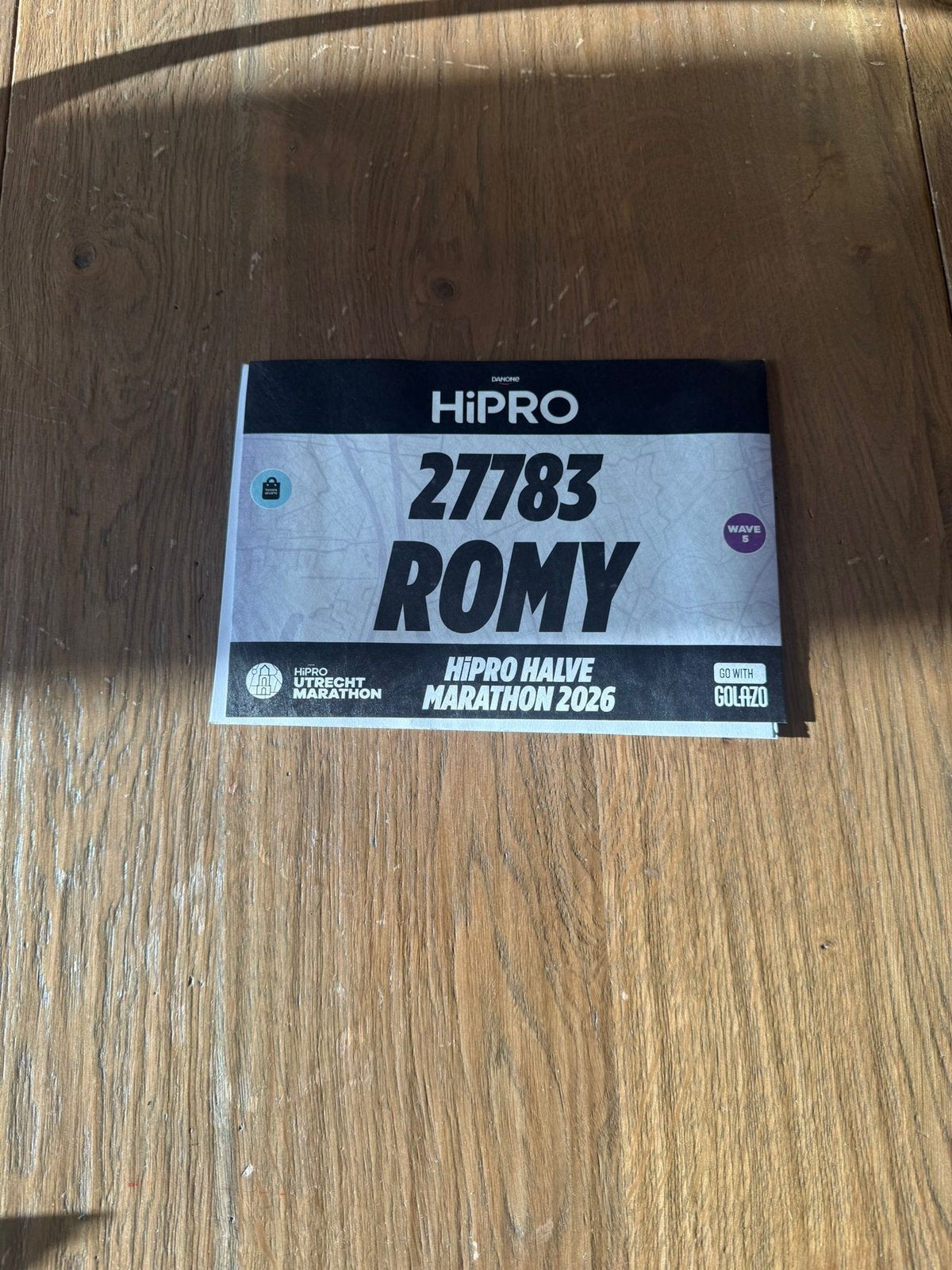 Kaartje halve marathon Utrecht, ophalen in Amsterdam, Sport en Fitness, Loopsport en Atletiek, Ophalen of Verzenden, Zo goed als nieuw