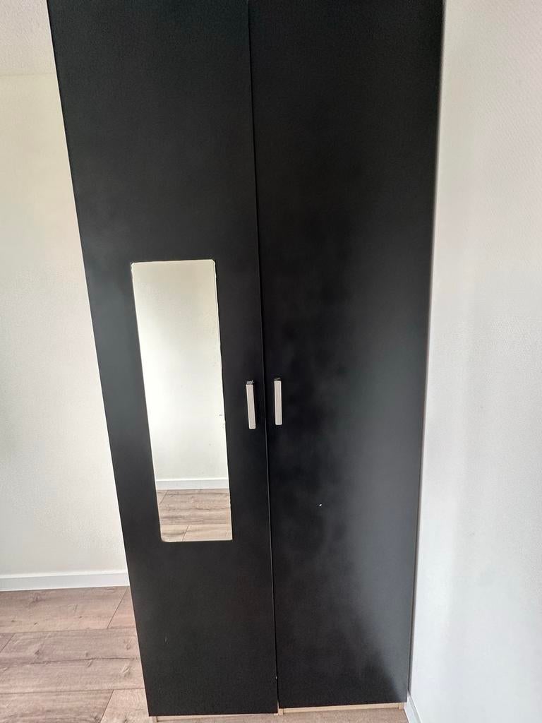 Ikea Pax Kastdeuren Zwart met spiegel, Huis en Inrichting, Kasten | Kledingkasten, Gebruikt, 200 cm of meer, 50 tot 100 cm, Minder dan 25 cm
