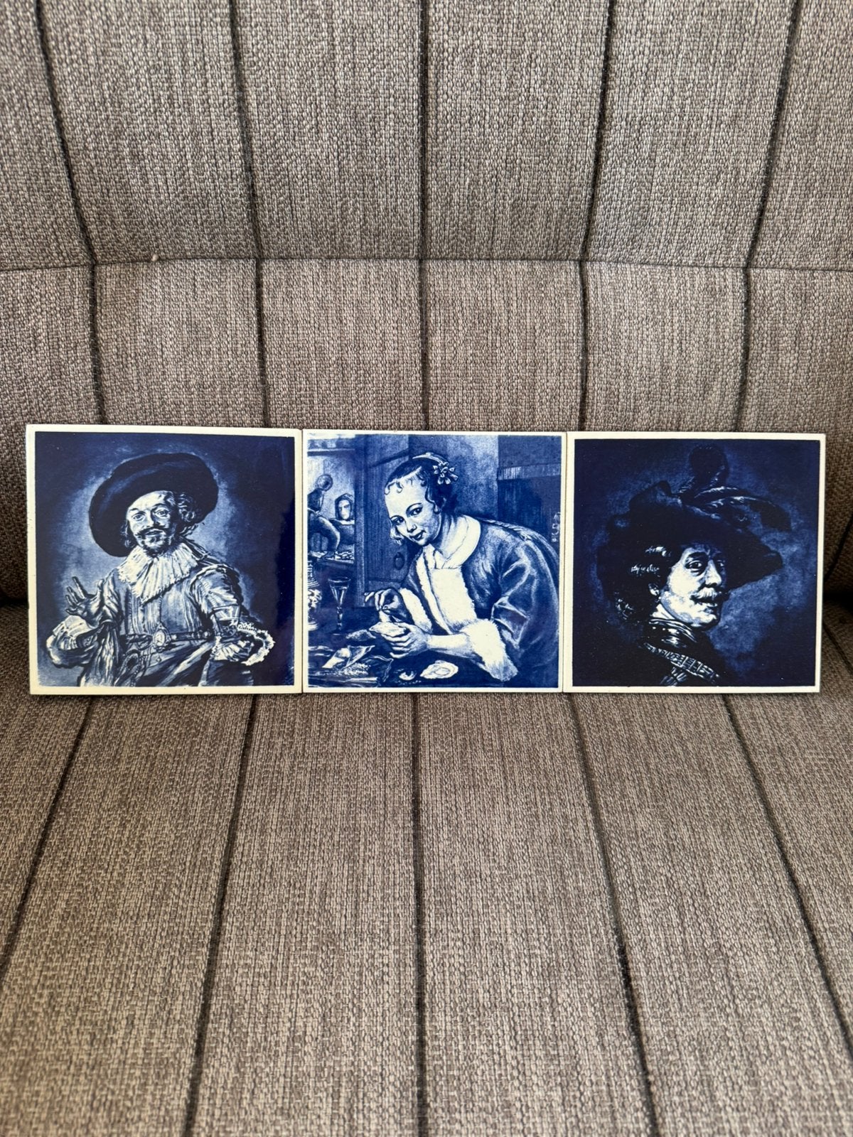 Delfts blauwe keramische tegels., Antiek en Kunst, Ophalen of Verzenden