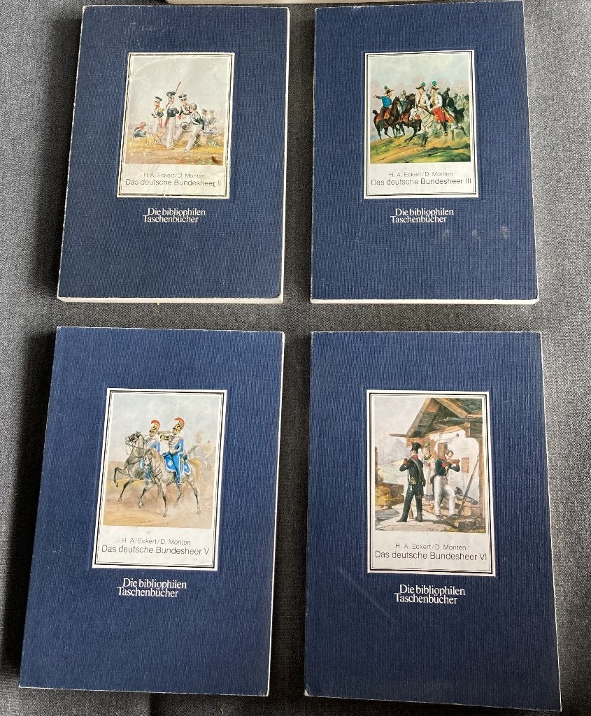 Vier Boeken over Duitse uniformen 1838-1843, Verzamelen, Ophalen of Verzenden, Landmacht, Duitsland, Boek of Tijdschrift