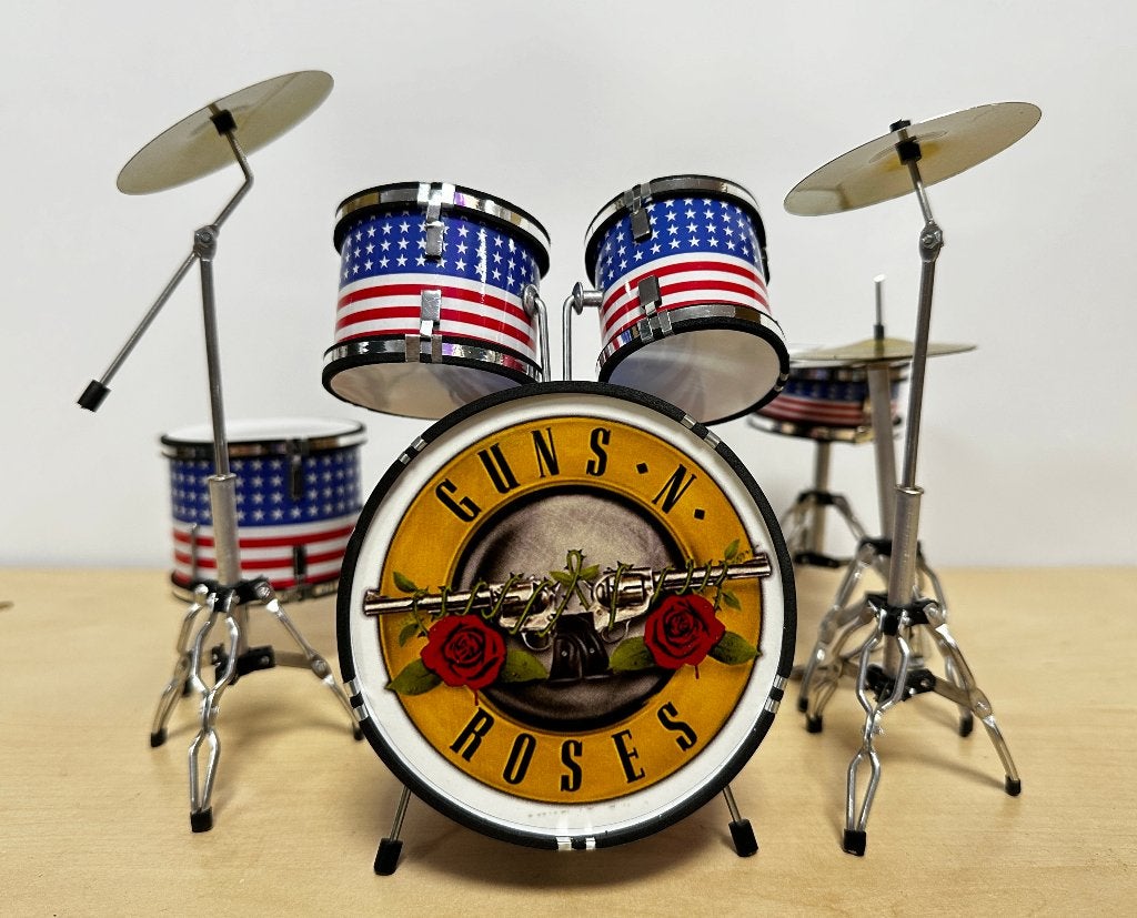 Guns N' Roses vlag miniatuur drumstel mini drum decoratie