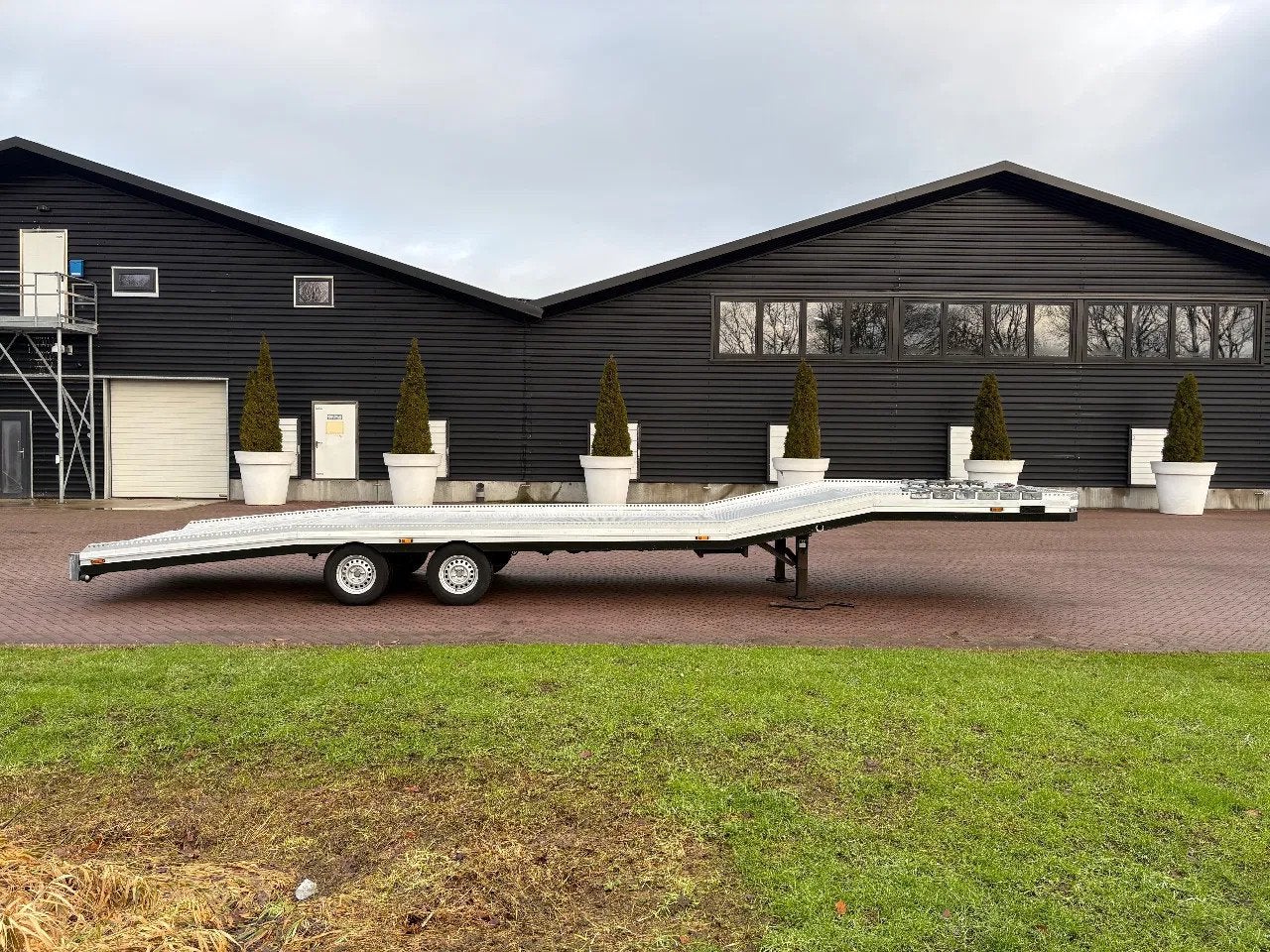 VELDHUIZEN Be oplegger ambulance auto transporter 5.5 TON, Auto's, Overige brandstoffen, Zwart, Origineel Nederlands, Bedrijf
