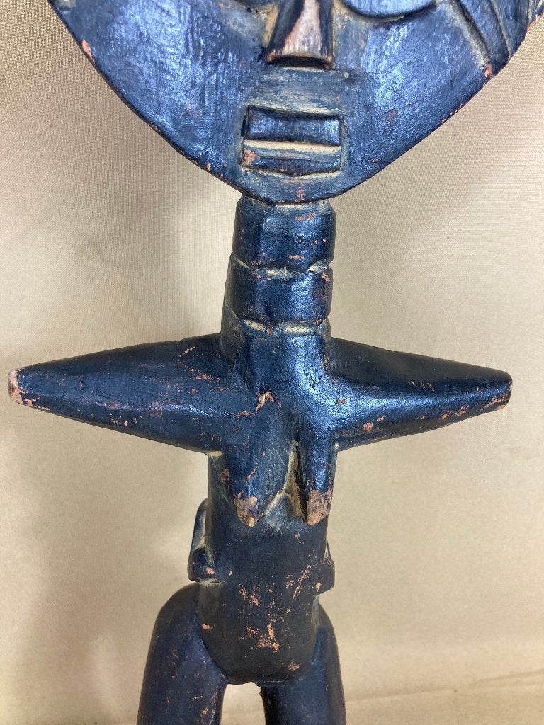 Houten vruchtbaarheids beeld Ashanti Ghana, Ophalen of Verzenden, Handgemaakt, 20 - 50 cm, Beeld