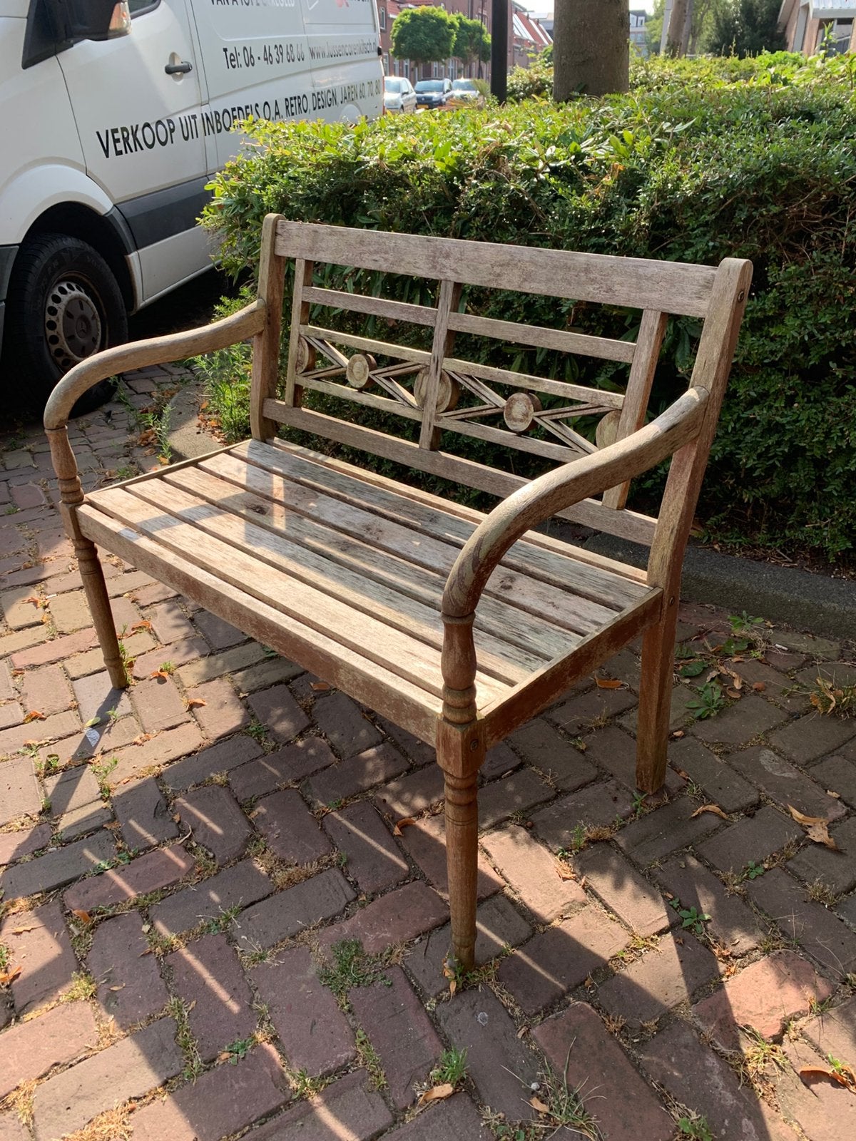 Tuinbank en tuin tafel ook apart te koop goede staat, Verzenden
