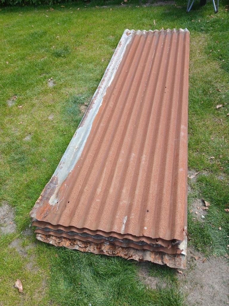 Golfplaten, roestig, voor decoratie of projecten, Ophalen, Gebruikt, Overige kleuren, 15 m² of meer