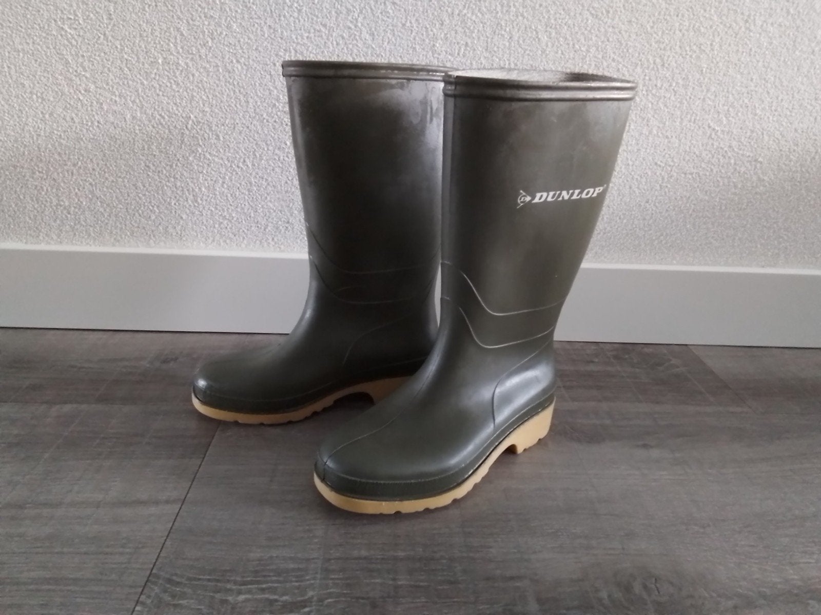 Weinig gedragen groene dunlop laarzen 32, Ophalen of Verzenden, Zo goed als nieuw, Laarzen