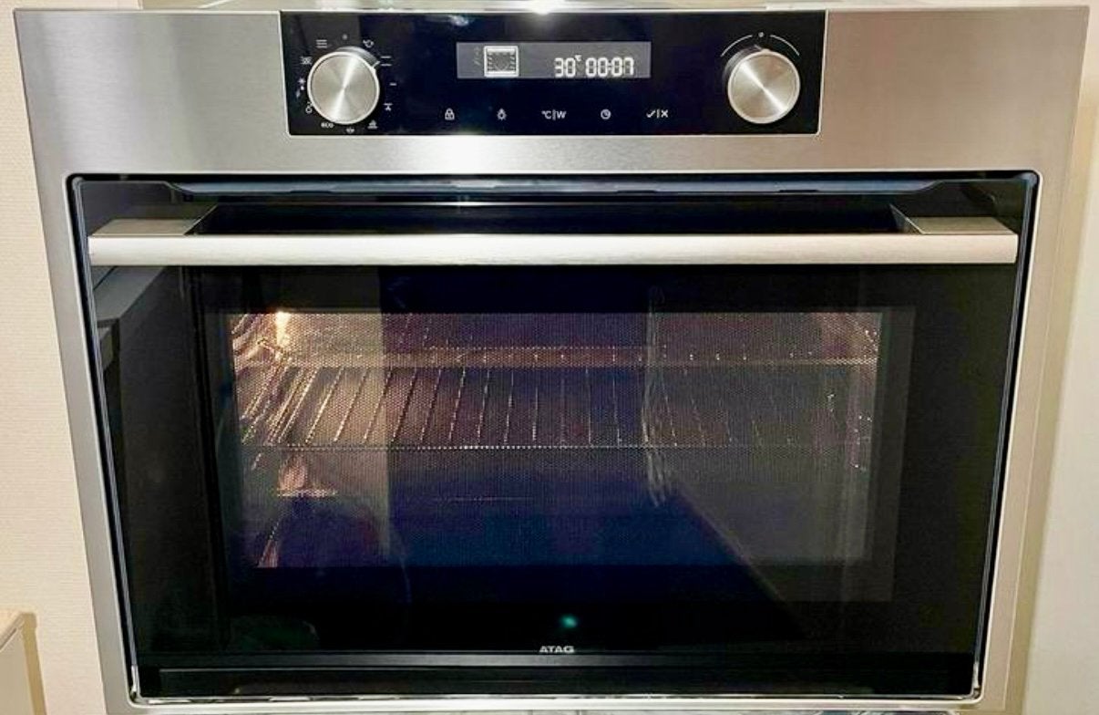 ZGAN! ATAG COMBI-OVENMAGNETRON RVS MET LED-DISPLAY CX4511C, Combimagnetron, Ophalen of Verzenden, Zo goed als nieuw, Inbouw