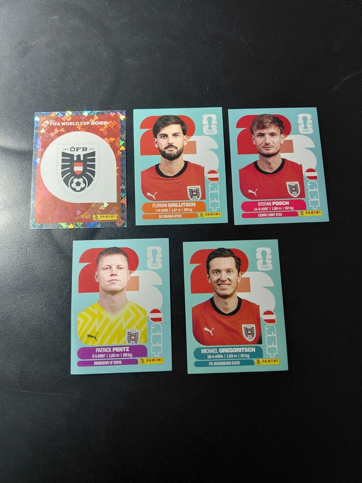 Oostenrijk (panini wk 2026 stickers), Verzamelen, Ophalen of Verzenden, Nieuw, Buitenlandse clubs, Poster, Plaatje of Sticker