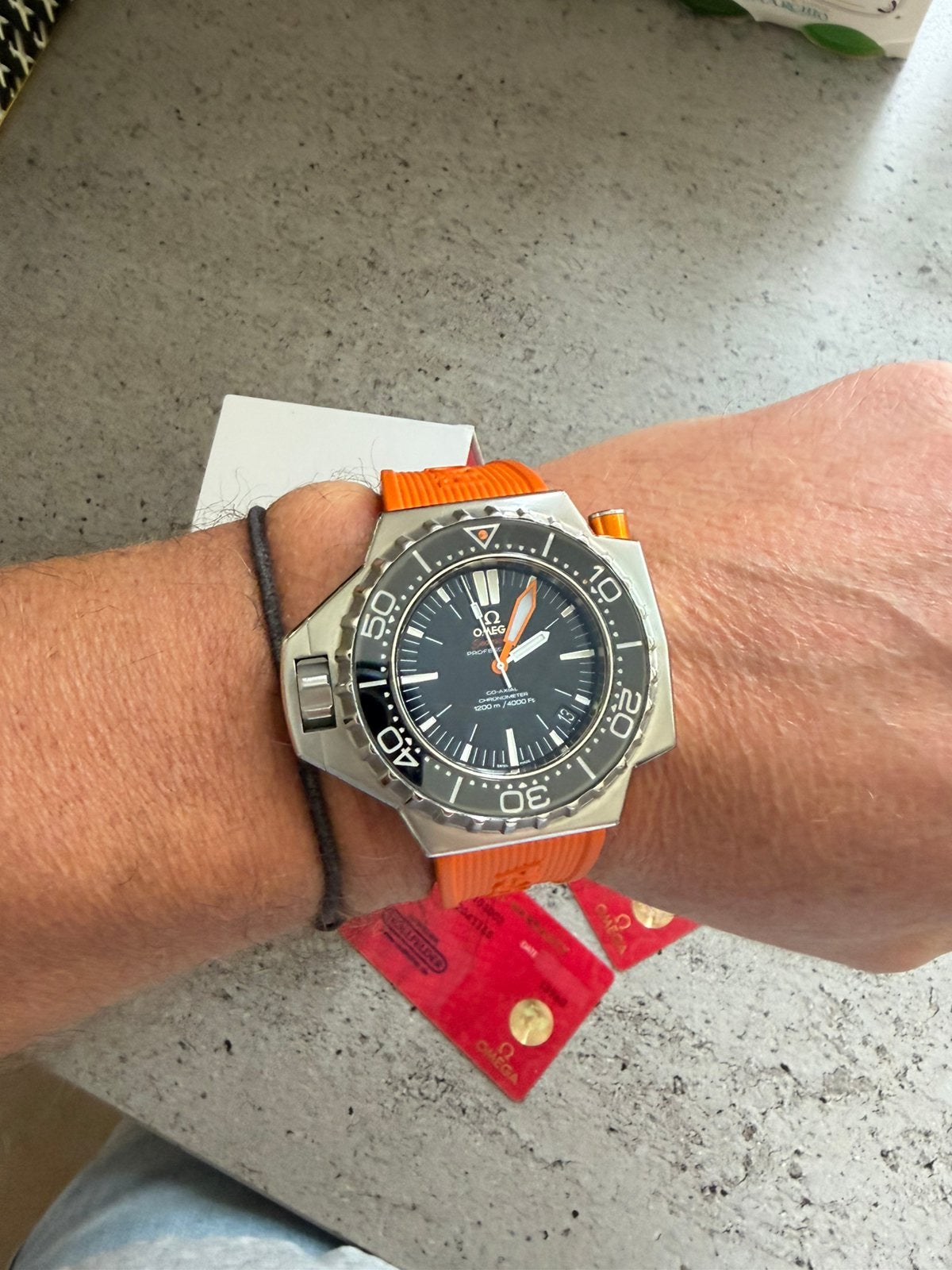 Omega Seamaster Ploprof 1200M met papieren, Ophalen of Verzenden, Zo goed als nieuw, Staal, Omega
