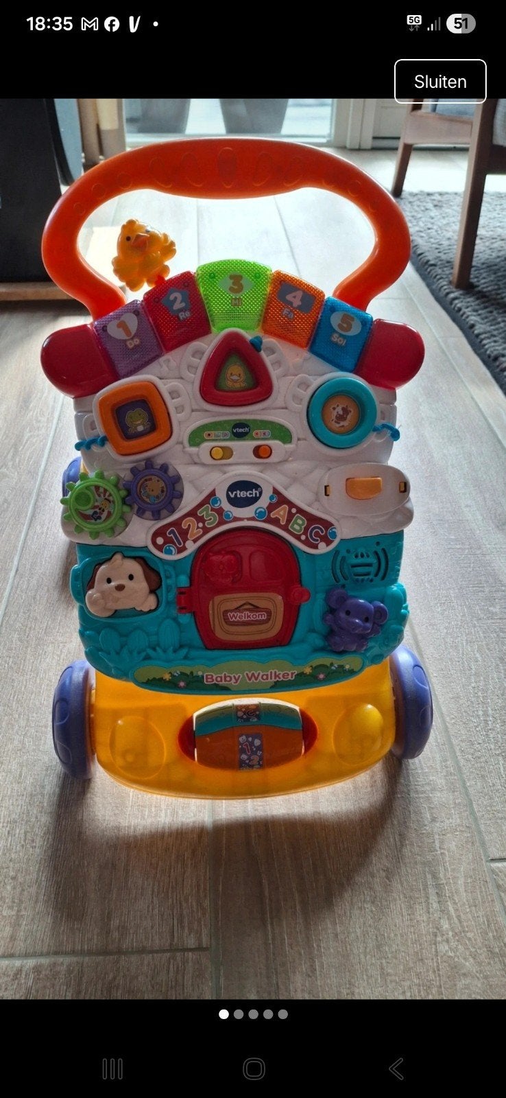 VTech Baby Walker - Interactieve Loopwagen met Geluid, Ophalen, Gebruikt, Overige typen, Met licht