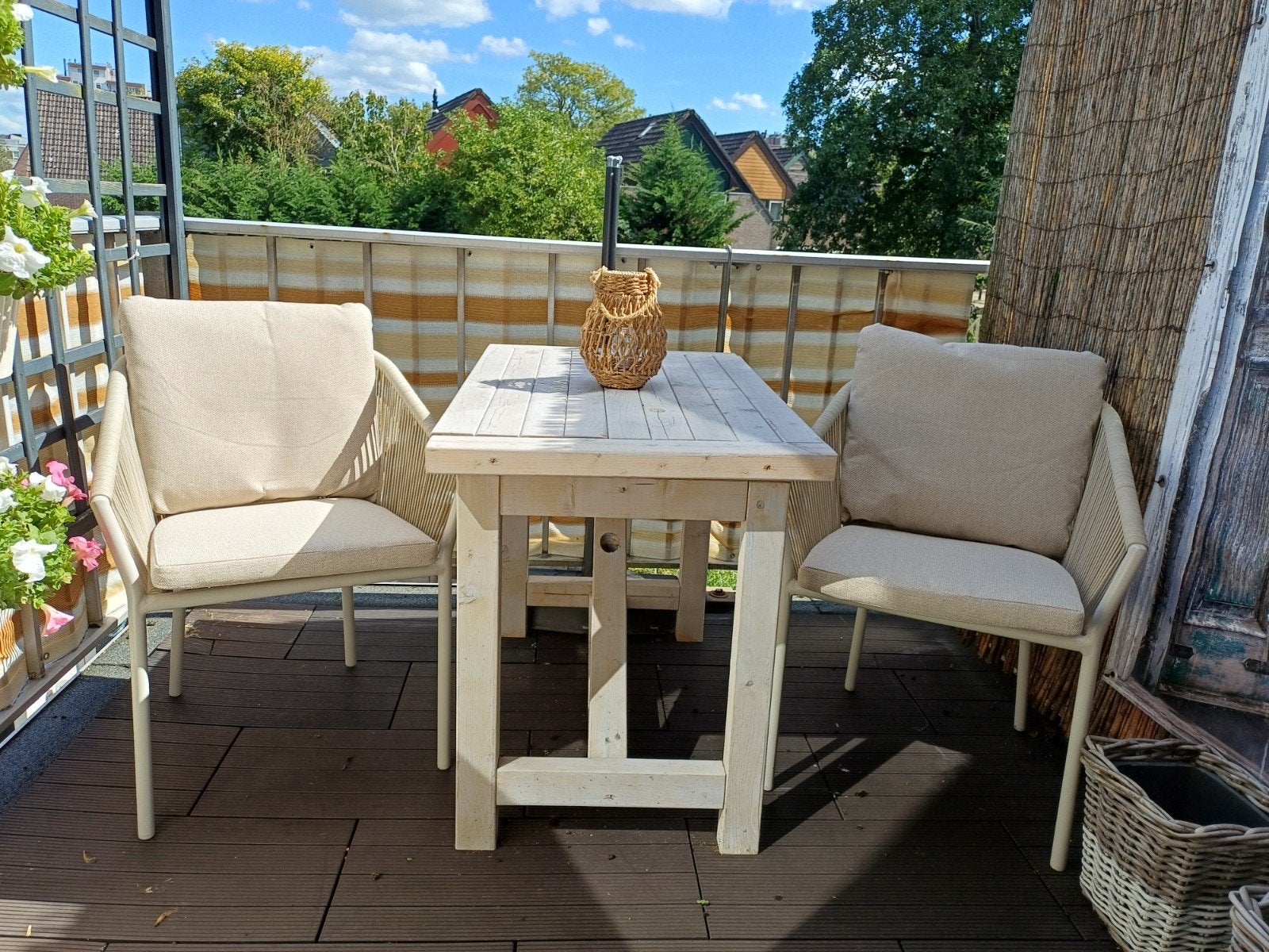 2 mooie terras stoelen & tafel, Ophalen, Zo goed als nieuw
