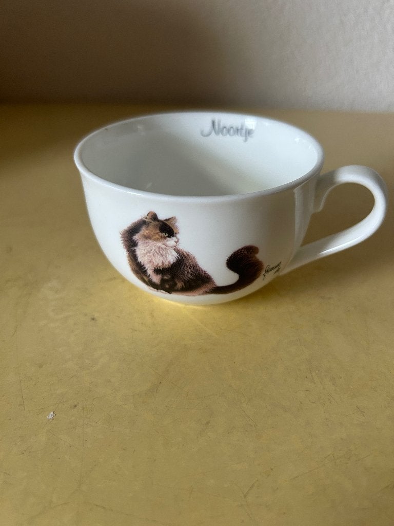 Franciens Katten Koffiekopje - Noortje (Porselein), Ophalen of Verzenden, Zo goed als nieuw, Overige stijlen, Kop(pen) en/of Schotel(s)
