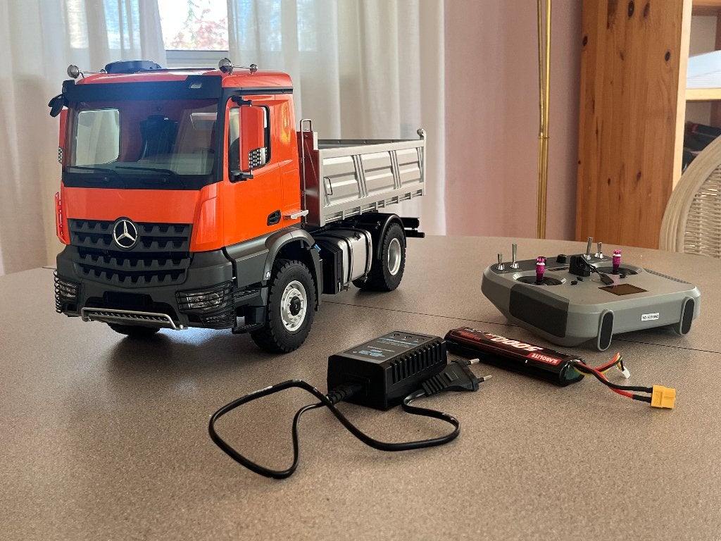 RC Mercedes 4x4 kipper 1/14 (lesu, kabolite, tamiya, amewi), Elektro, Auto offroad, Schaal 1:14, Nieuw