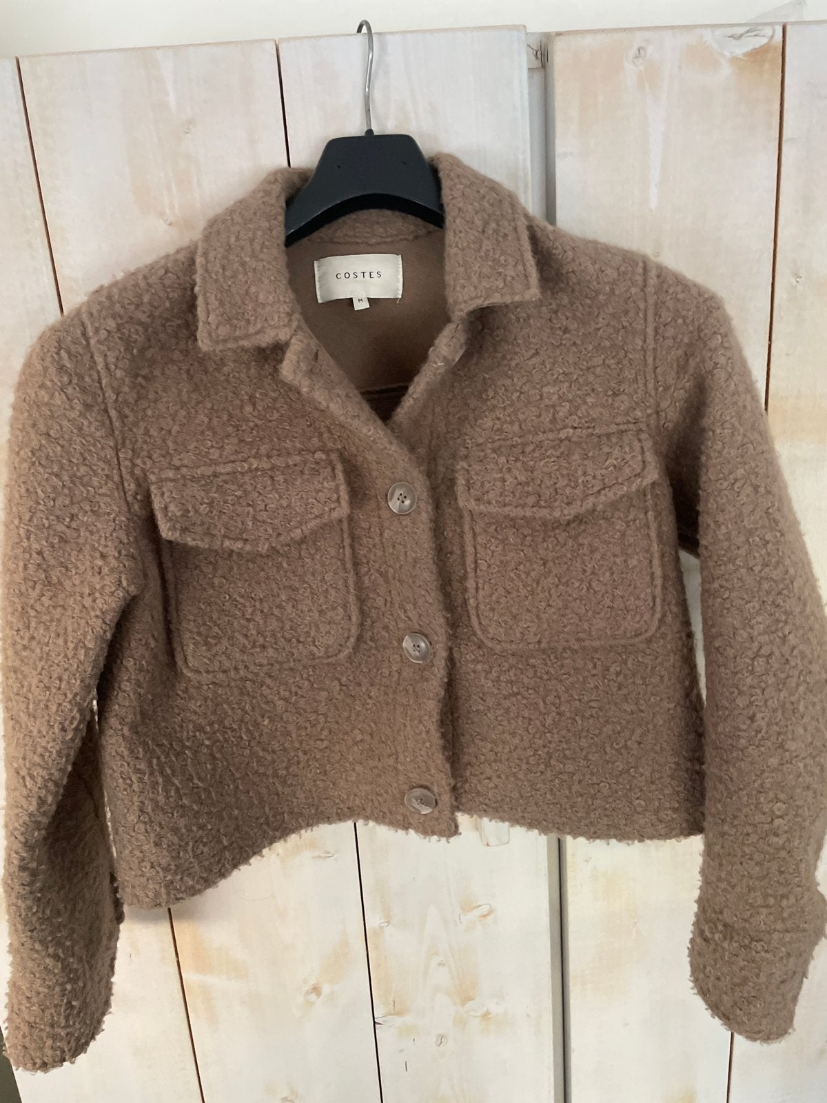 Costes teddy jasje maat M, Ophalen of Verzenden, Zo goed als nieuw, Maat 38/40 (M), Bruin