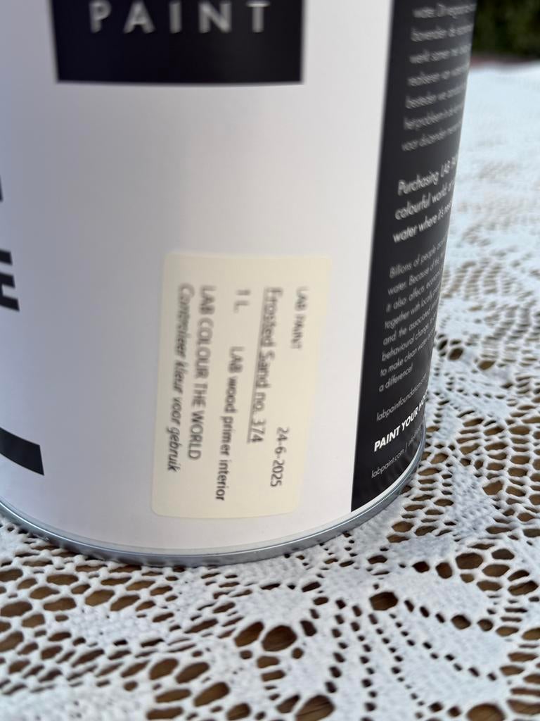 Lab Paint semi gloss lak Frosted Sand, Ophalen, Wit, Nieuw, Lak