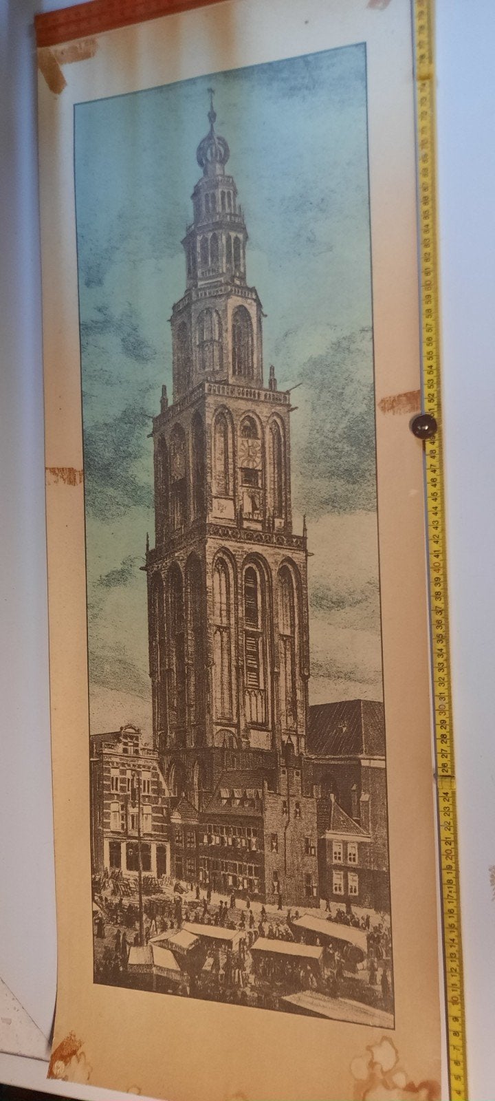 Gekleurde plaat/afbeelding Martinitoren, Ophalen of Verzenden