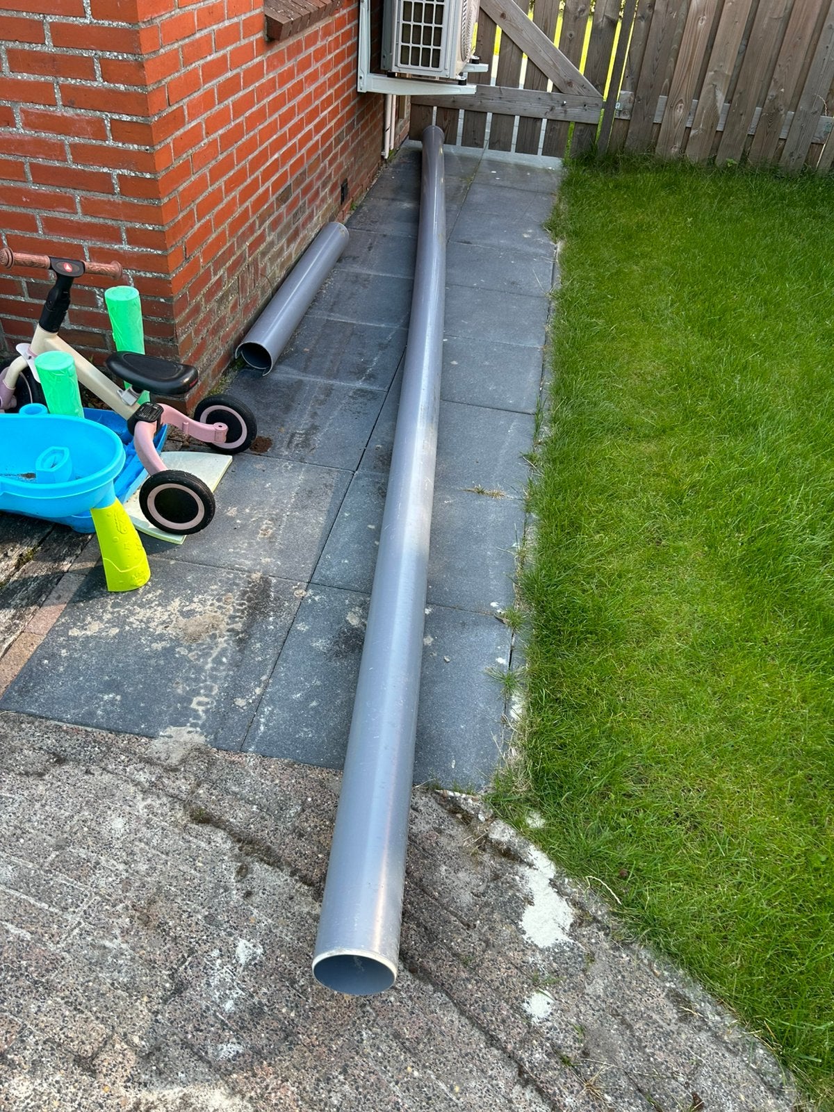 Pvc buis 5 meter 125 diameter, Ophalen, Pvc, Zo goed als nieuw, Minder dan 2 meter