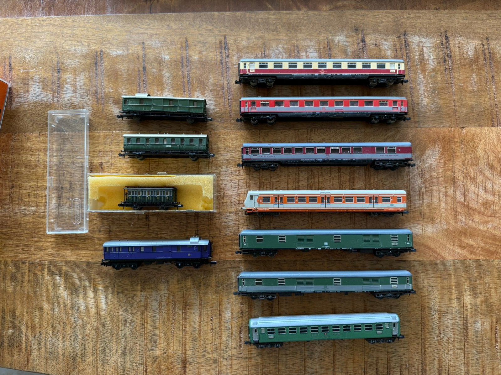 Minitrix Fleischmann N spoor rijtuigen DB en wagons, Gelijkstroom, Fleischmann, Wagon, Ophalen of Verzenden