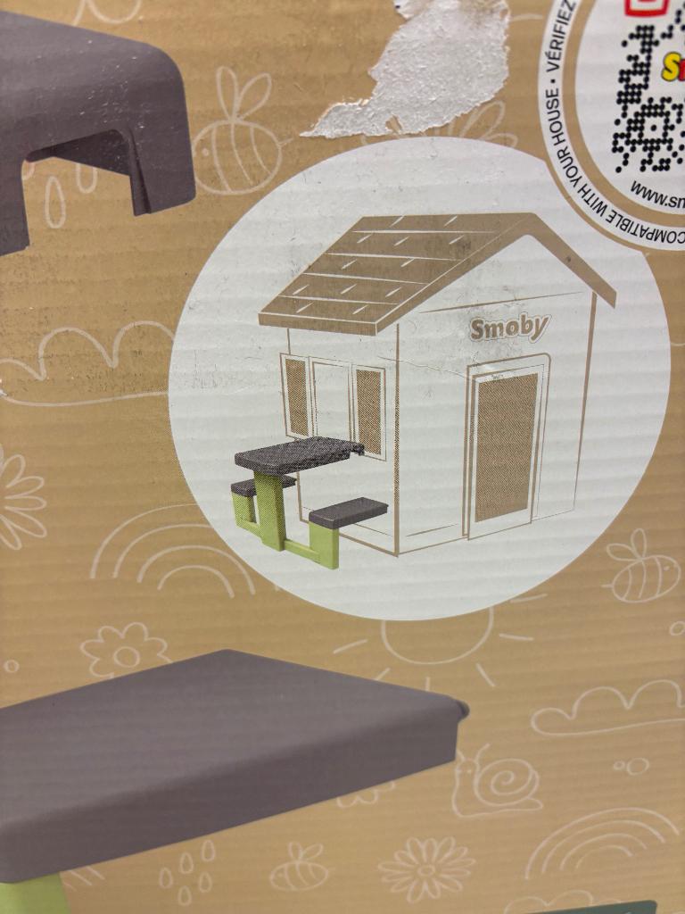 Smoby speelhuis accessoire - Picknicktafel, Kunststof, Smoby, Nieuw, Ophalen of Verzenden
