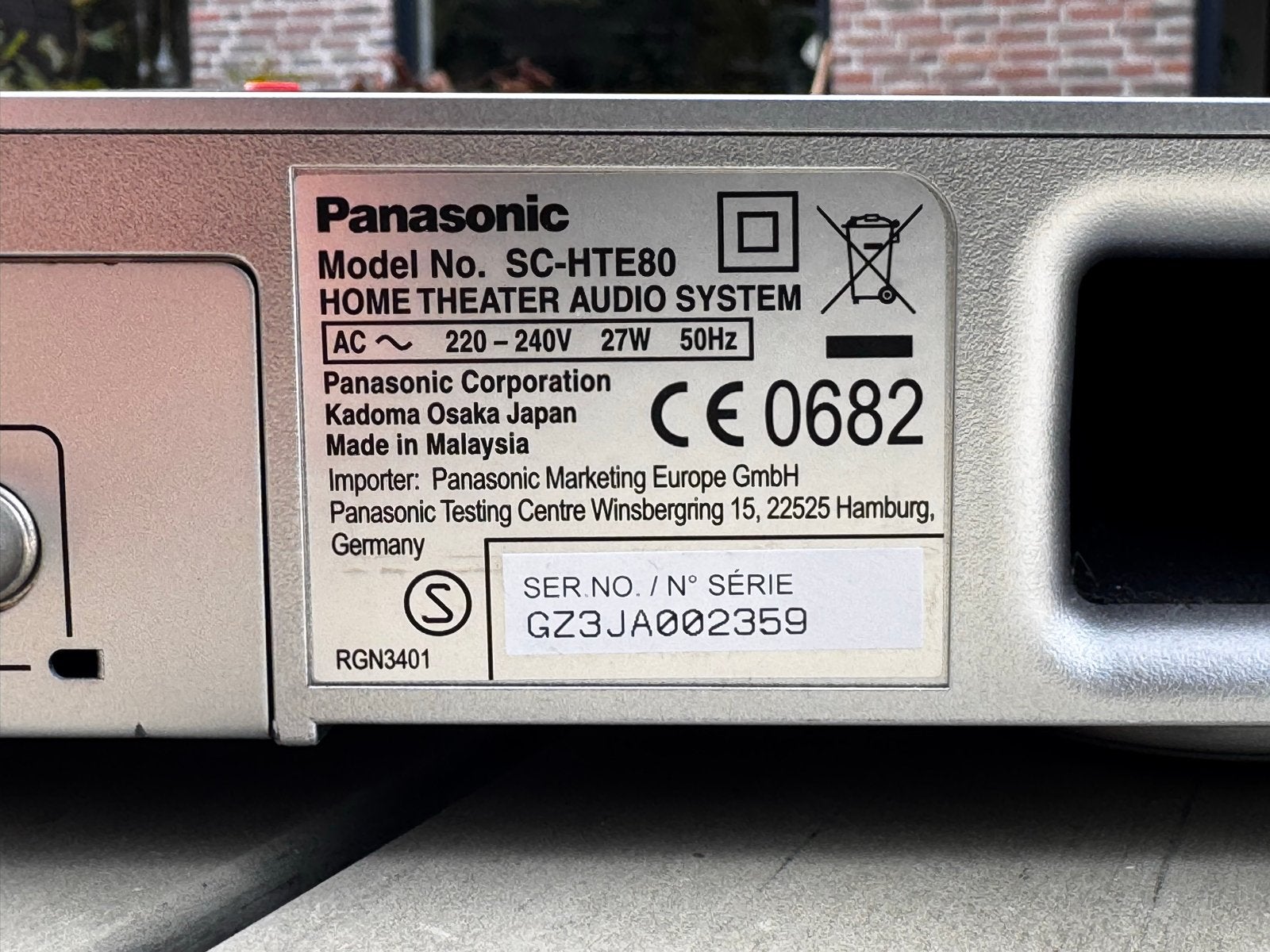 Panasonic SC-HTE80 Soundbar, Soundbar, Panasonic, Ophalen of Verzenden, Zo goed als nieuw