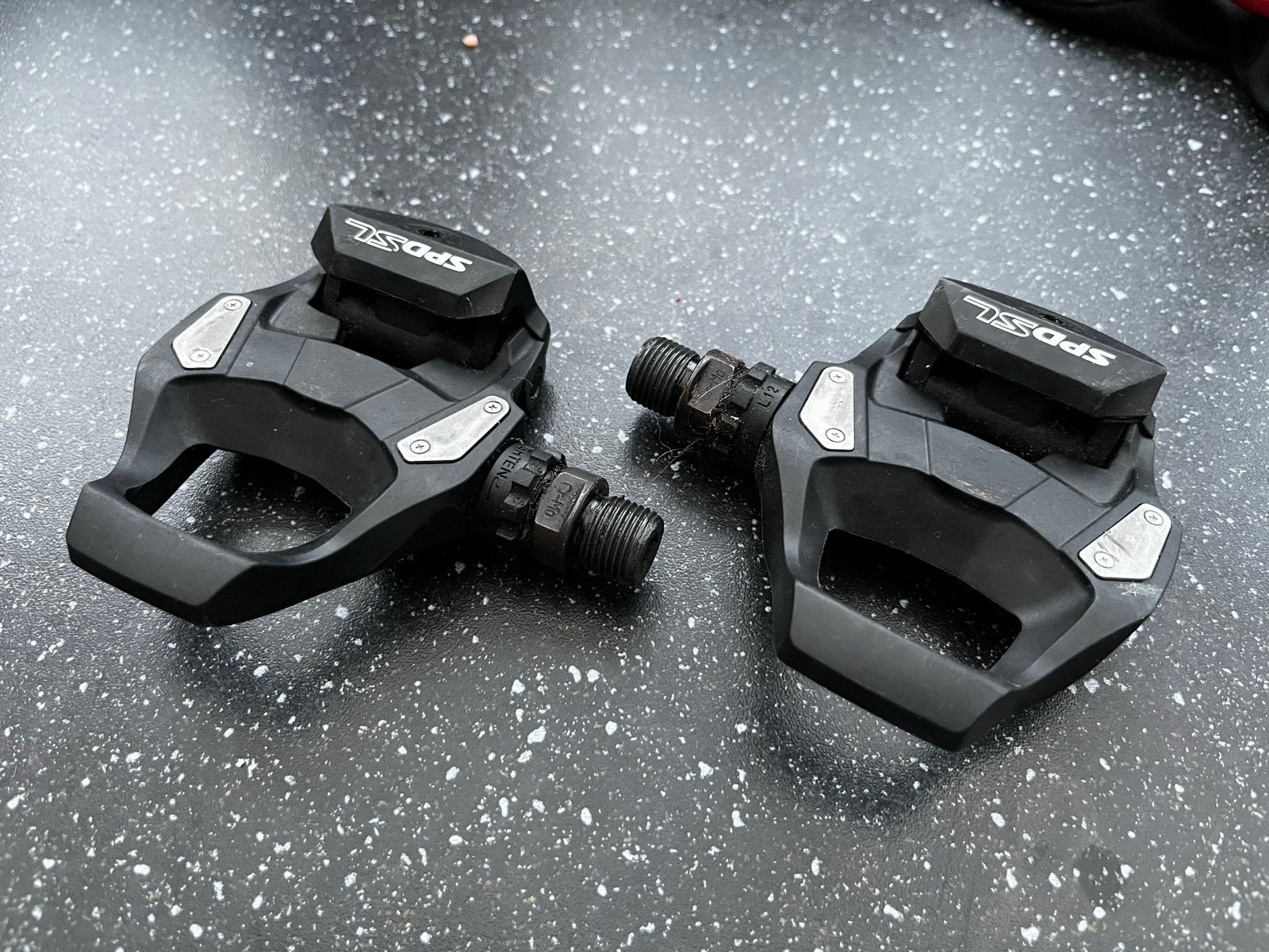 Shimano SPD-SL PD-R540 racefiets pedalen met schoenplaatjes, Fietsen en Brommers, Fietsonderdelen, Crankstel of Pedalen, Gebruikt