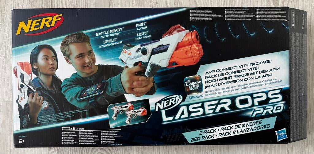 Nerf lasergun set, Ophalen of Verzenden, Zo goed als nieuw, Jongen of Meisje