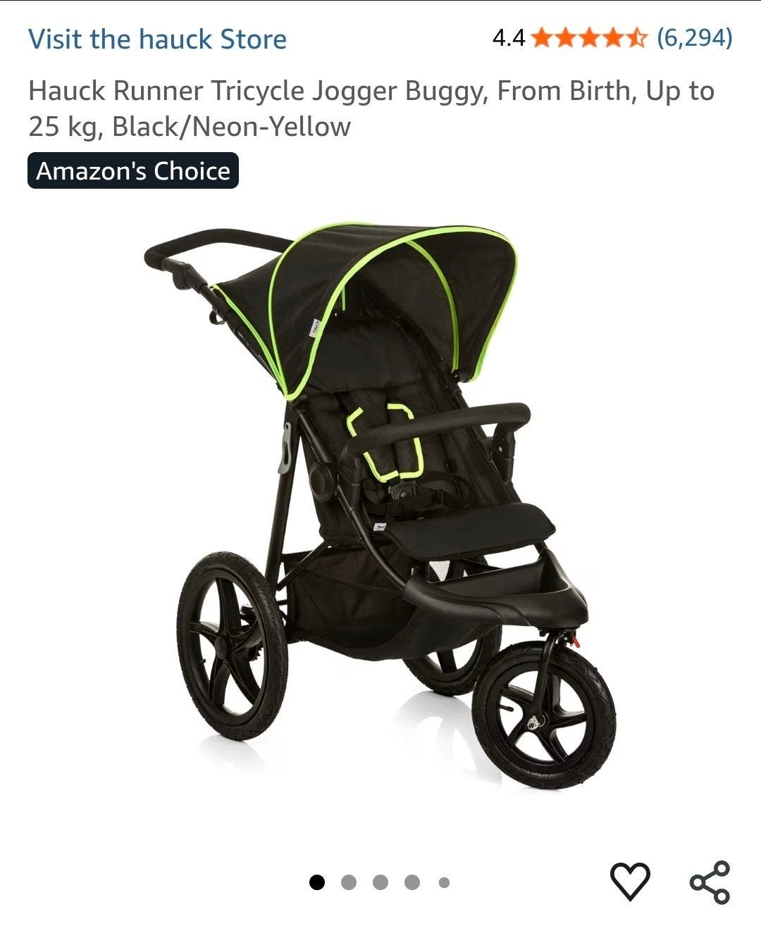 Hauck kinderwagen zwart groen, Ophalen, Gebruikt, Overige merken, Verstelbare rugleuning