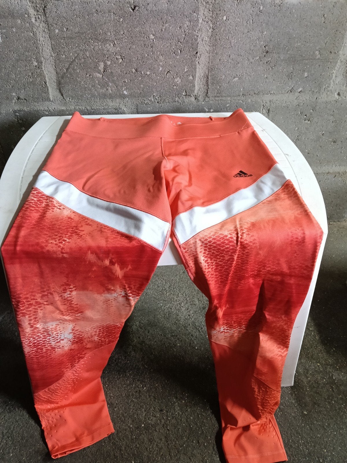 Adidas sportlegging, Adidas, Maat 42/44 (L), Oranje, Ophalen of Verzenden