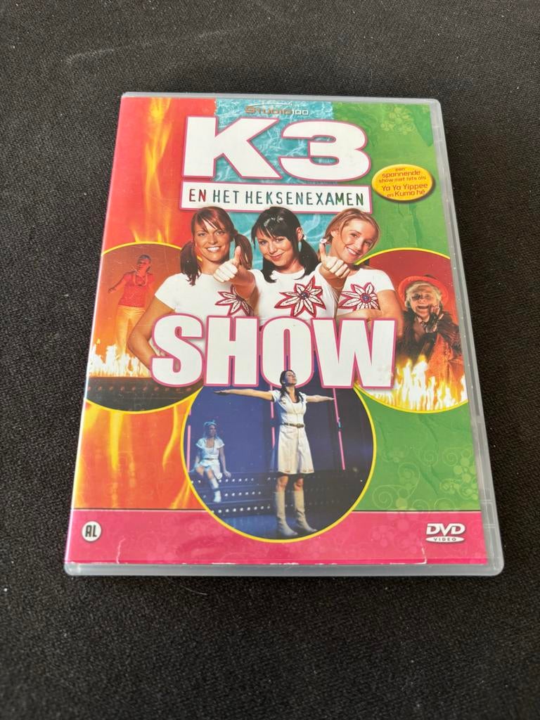 K3 en het Heksenexamen Show DVD - Studio 100, Gebruikt, Alle leeftijden, Overige genres, Ophalen of Verzenden