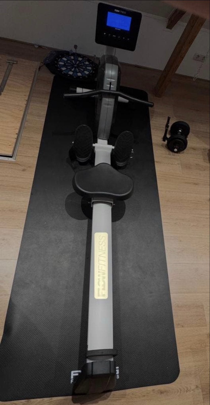 Flow Fitness DMR800 Roeitrainer met hartslagband, Sport en Fitness, Armen, Ophalen of Verzenden, Zo goed als nieuw, Metaal