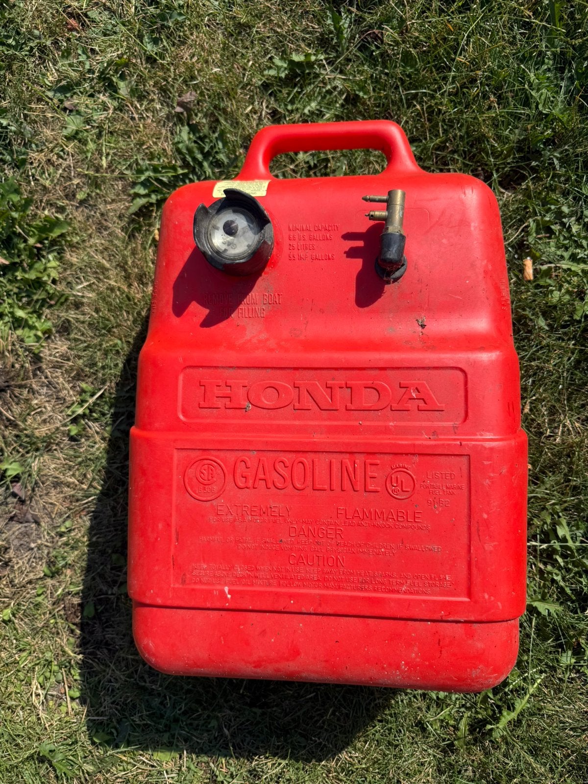 Honda benzine tank buitenboordmotor, Watersport en Boten, Bootonderdelen, Ophalen, Zo goed als nieuw, Motor en Techniek, Motorboot