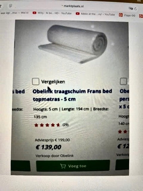 Topper voor caravan met Frans bed, Caravans en Kamperen, Caravan accessoires, Ophalen, Nieuw