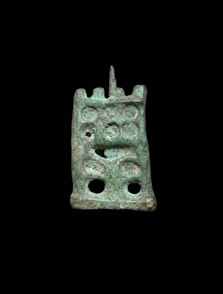 Camp gate fibula met naald | Hv, Ophalen of Verzenden