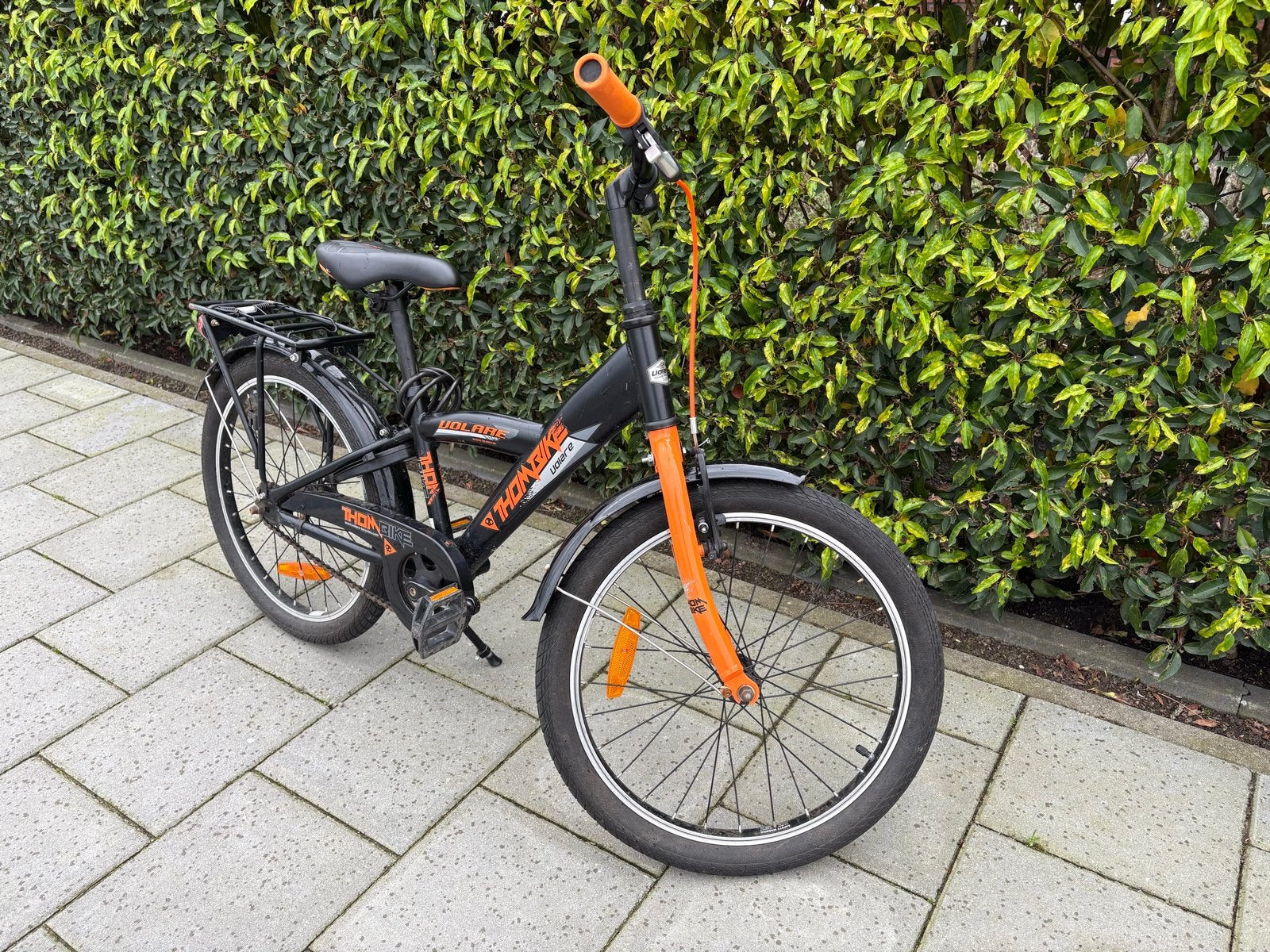 Thombike Volare kinderfiets maat 20 inch - Zwart/Oranje, Terugtraprem, Gebruikt, Minder dan 49 cm, Ophalen