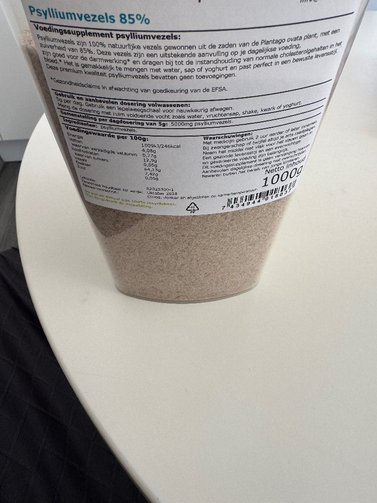 psylliumvezels 2x 1000 gram, Ophalen of Verzenden, Nieuw, Poeder of Drank