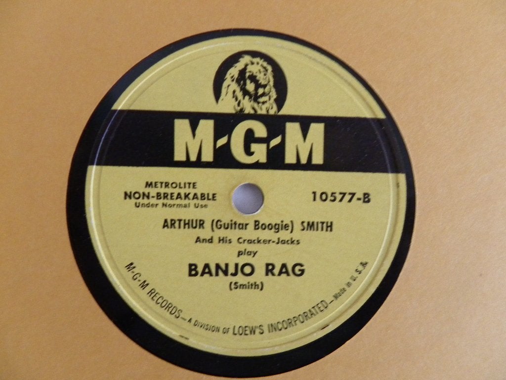 78 Toerenplaat Arthur (Guitar Boogie) Smith - Banjo Rag, Ophalen of Verzenden, Zo goed als nieuw, 12 inch, Overige typen