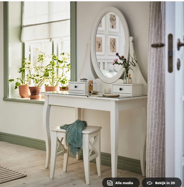 Toilettafel wit (Ikea), Huis en Inrichting, Ophalen, Klassiek, 50 tot 100 cm, Zo goed als nieuw