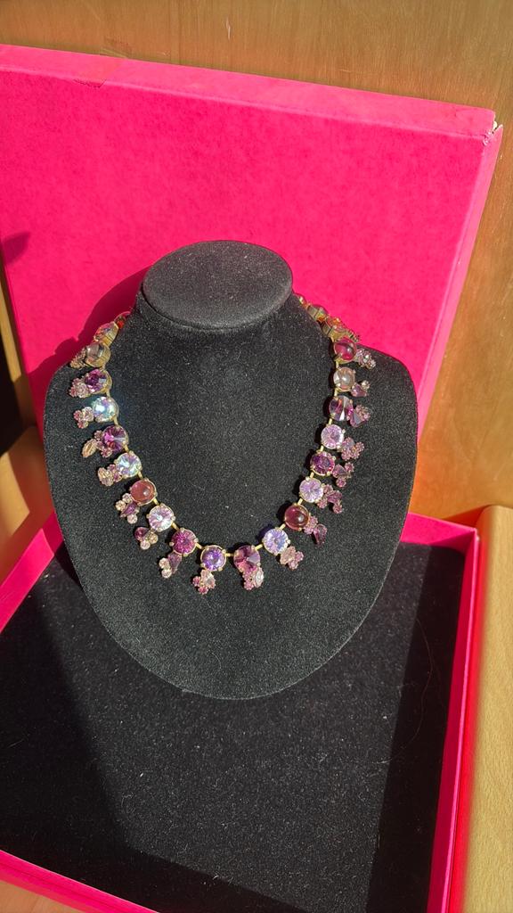 Prachtige lila/paars/bordeaux Otazu ketting, Sieraden, Tassen en Uiterlijk, Kettingen, Overige materialen, Verstelbaar, Paars